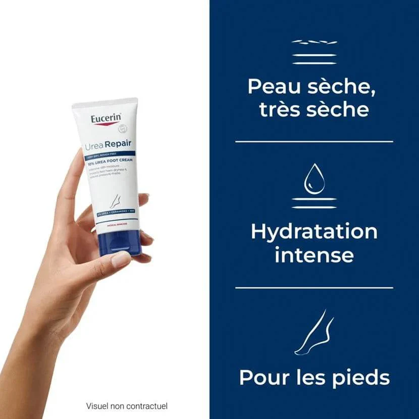 EUCERIN UreaRepair PLUS Crème Pieds 10% Urée 100ml Pieds Très Secs Diabétiques Réparation Intensive Hydratation Apaisement - Image 4