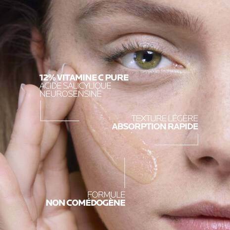 LA ROCHE-POSAY Pure Vitamine C12 Sérum 30ml Anti-Âge Éclat Révolutionnaire Acide Hyaluronique Rides - Image 3