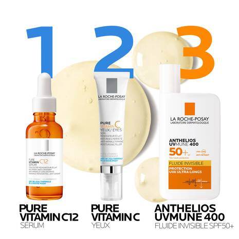 LA ROCHE-POSAY Pure Vitamine C12 Sérum 30ml Anti-Âge Éclat Révolutionnaire Acide Hyaluronique Rides - Image 7
