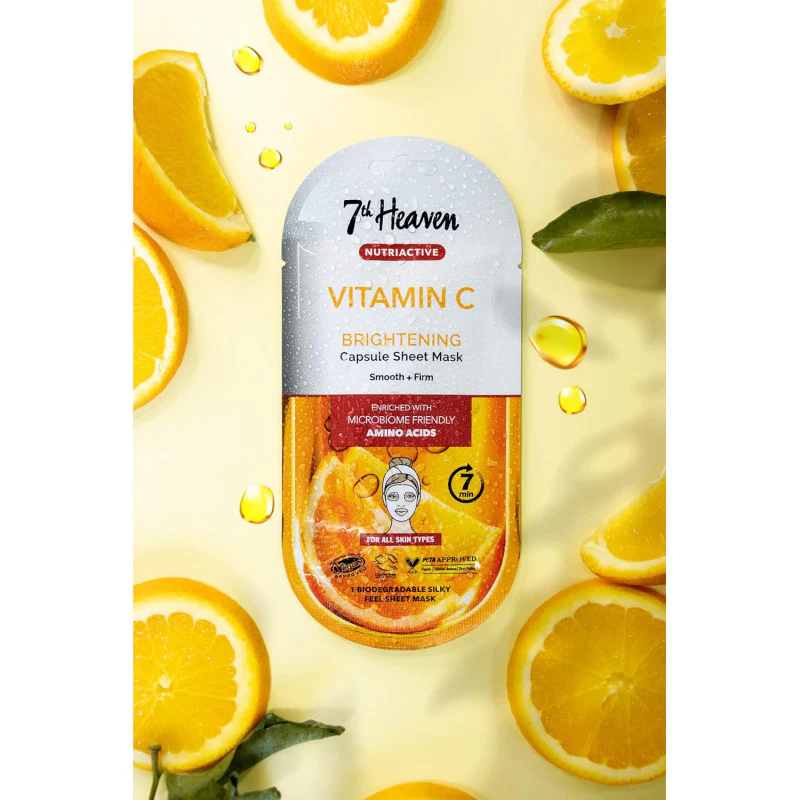 7th HEAVEN Masque Vitamine C Visage Eclat Antioxydant Unification Illumination - Image 2