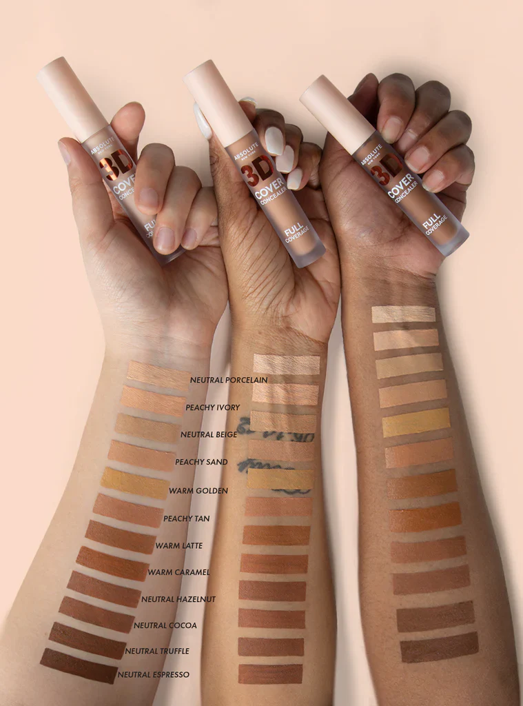ABSOLUTE NEW YORK 3D Cover Concealer Neutral Beige 5.5ml Correcteur Teint Couvrance Haute Précision Anti-Cernes - Image 2