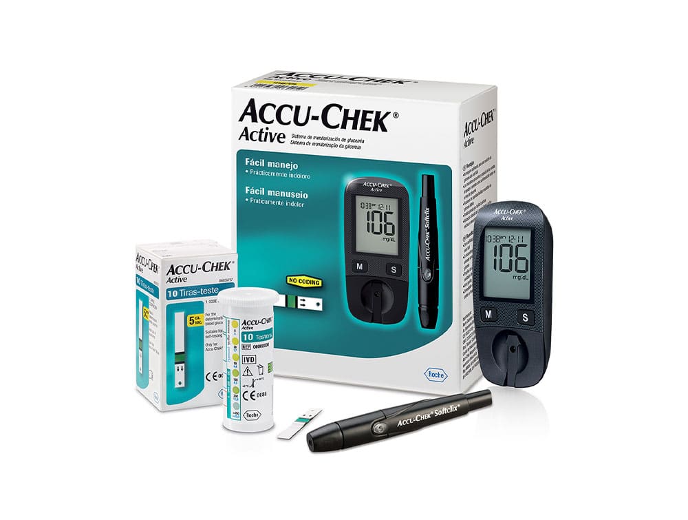 Accu-Chek Kit Active Lecteur Glycémie Diabète Complet