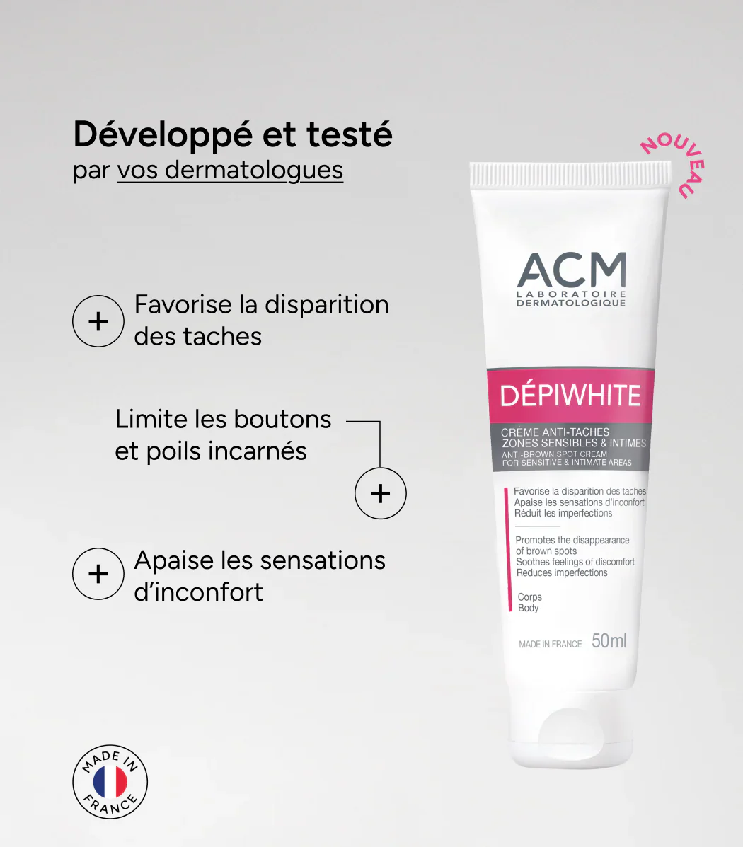 ACM DÉPIWHITE Crème Anti-Taches Zones Sensibles & Intimes 40ml Éclaircissant Hyperpigmentation + Écran Solaire SPF50+ - Image 6