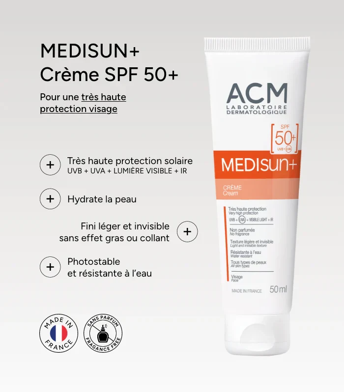 ACM Medisun Crème SPF 50+ 40ml Protection Hydratante Résistante - Image 4