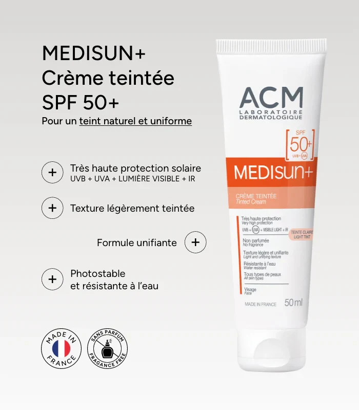 ACM Medisun Crème Teintée Claire SPF 50+ 40ml Protection Unifiante - Image 6