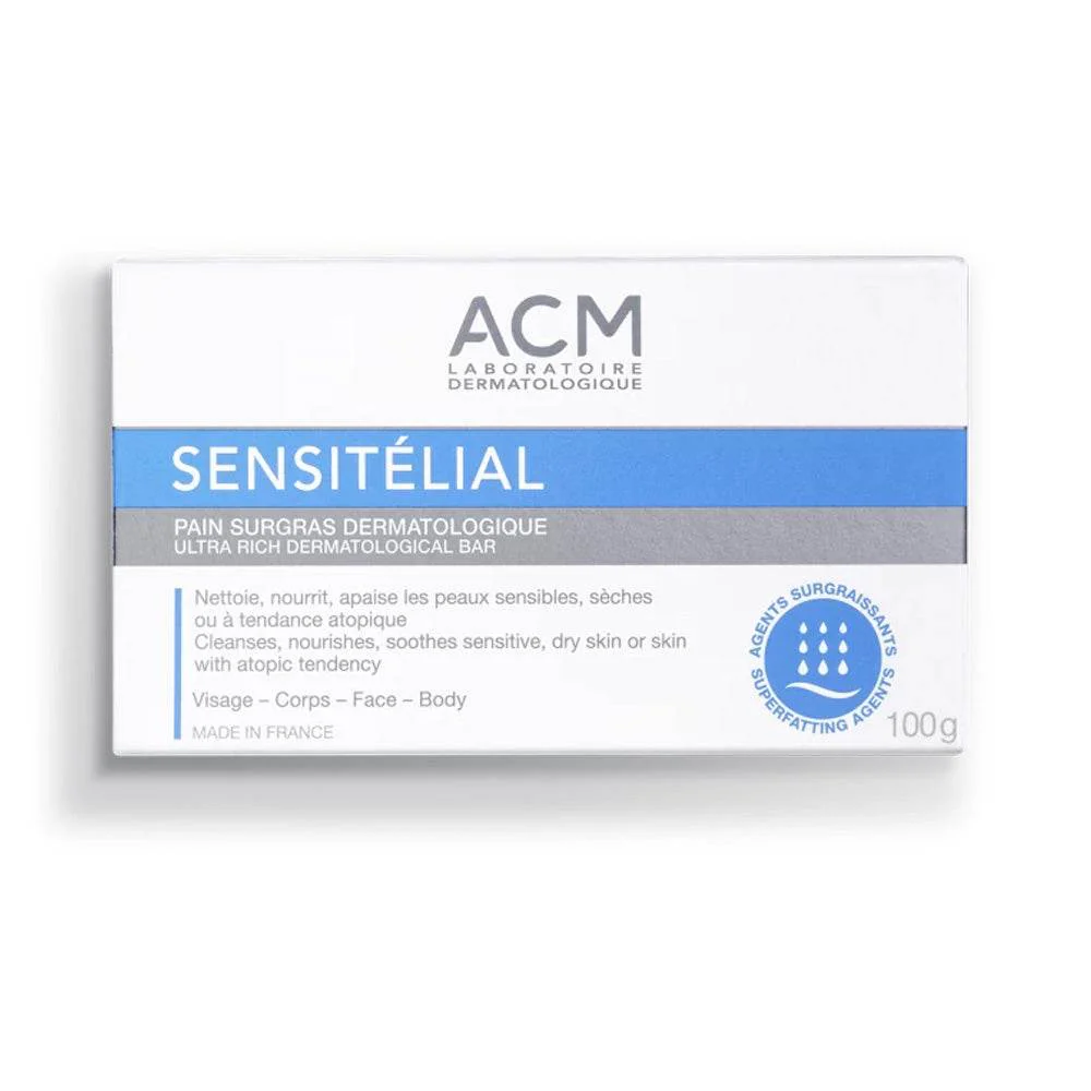 ACM Sensitélial Pain Surgras Dermatologie 100g Nettoyage Doux Respectueux