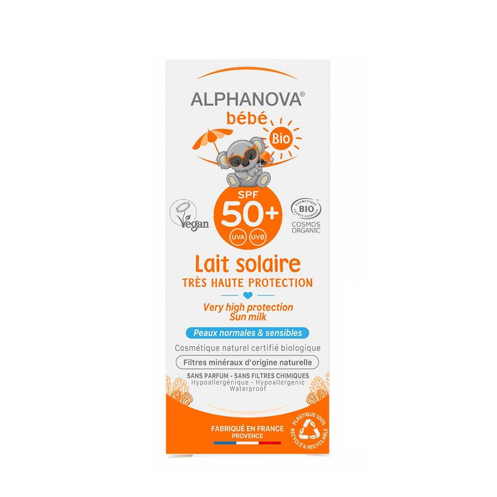 ALPHANOVA LAIT Solaire Bébé Certifiée Bio SPF 50+ Hypoallergénique 50G - Image 2