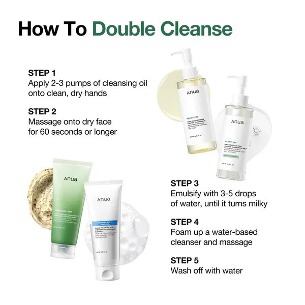 ANUA Double Cleansing Duo Pack Mousse 200ml + Huile Nettoyante 150ml Nettoyage Double Peau Nette - Image 8
