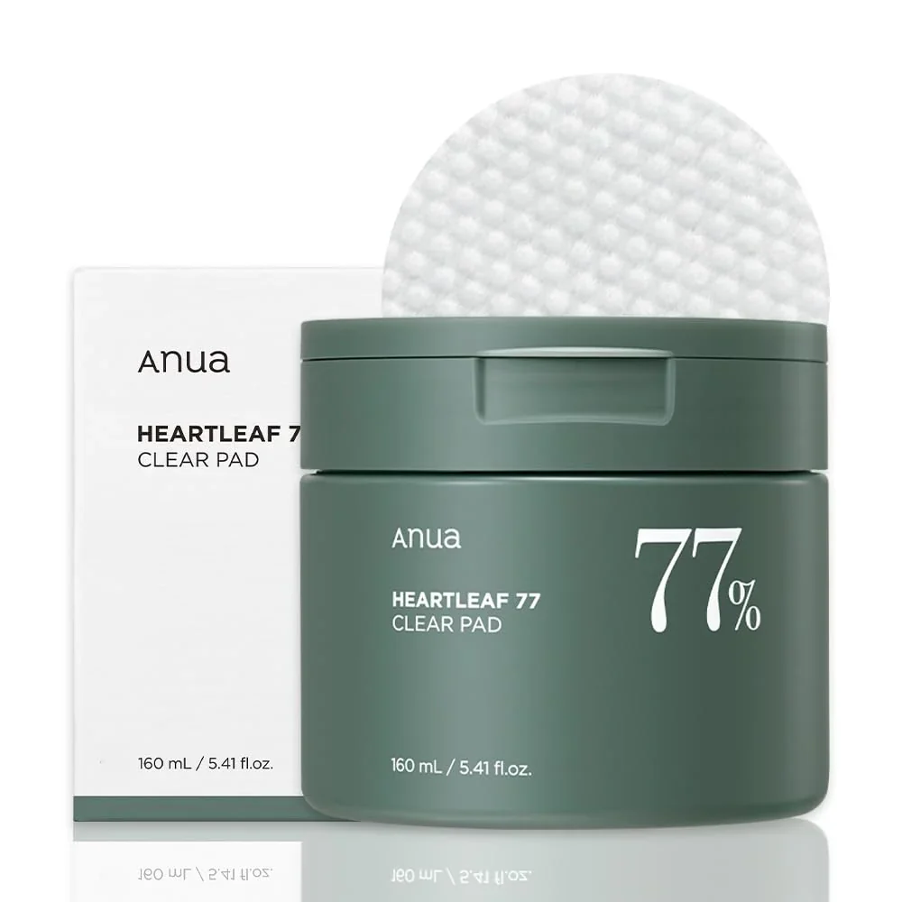 ANUA HeartleaF 77 Clear Pad 160ml 70 Pads Exfoliants Apaisants Heartleaf Pores