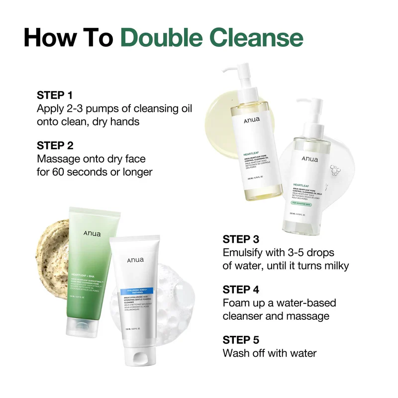 ANUA HeartleaF Pore Control Cleansing Oil 200ml Huile Nettoyante Démaquillante Pores - Image 7