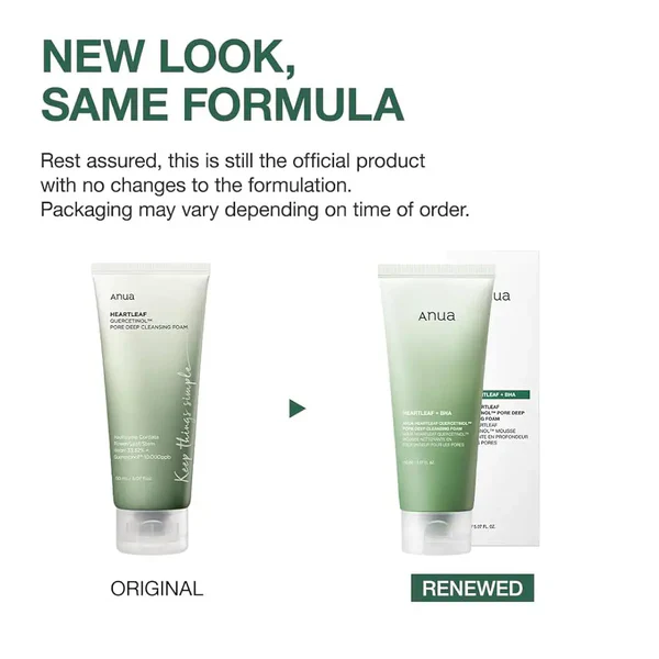ANUA HeartleaF Quercetinol Pore Deep Cleansing Foam 150ml Mousse Nettoyante Pores Quercétinol - Image 2