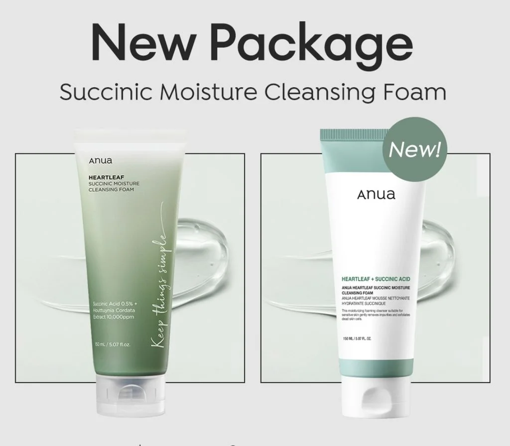 ANUA HeartleaF Succinic Moisture Cleansing Foam 150ml Mousse Nettoyante Hydratante Acide Succinique - Image 4