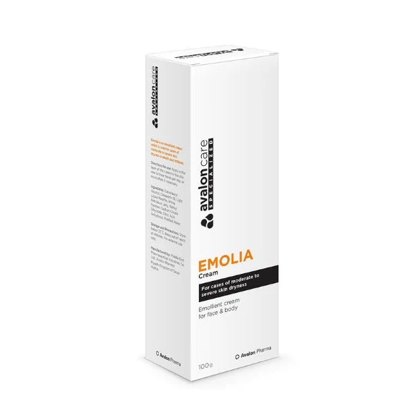 AVALONCARE Emolia Cream 100g Crème Émolliente Hydratante Peaux Sèches Atopiques Apaisante Réparatrice