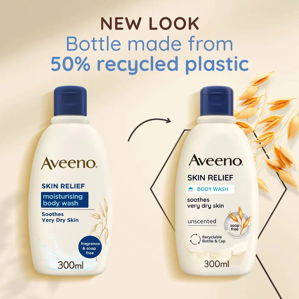 AVEENO Skin Relief Body Wash 500ml Gel Douche Apaisant Peaux Sèches Sensibles - Image 3
