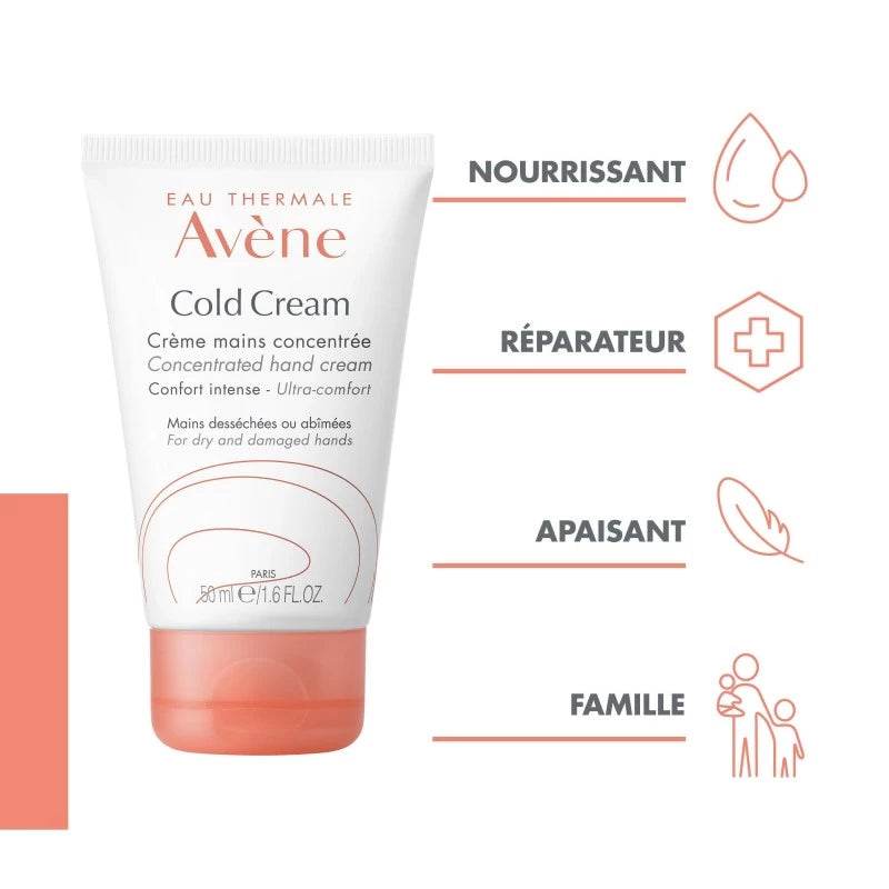 AVÈNE Cold Cream Crème Mains Concentrée 50ml - Réparation & Protection Intense - Image 3