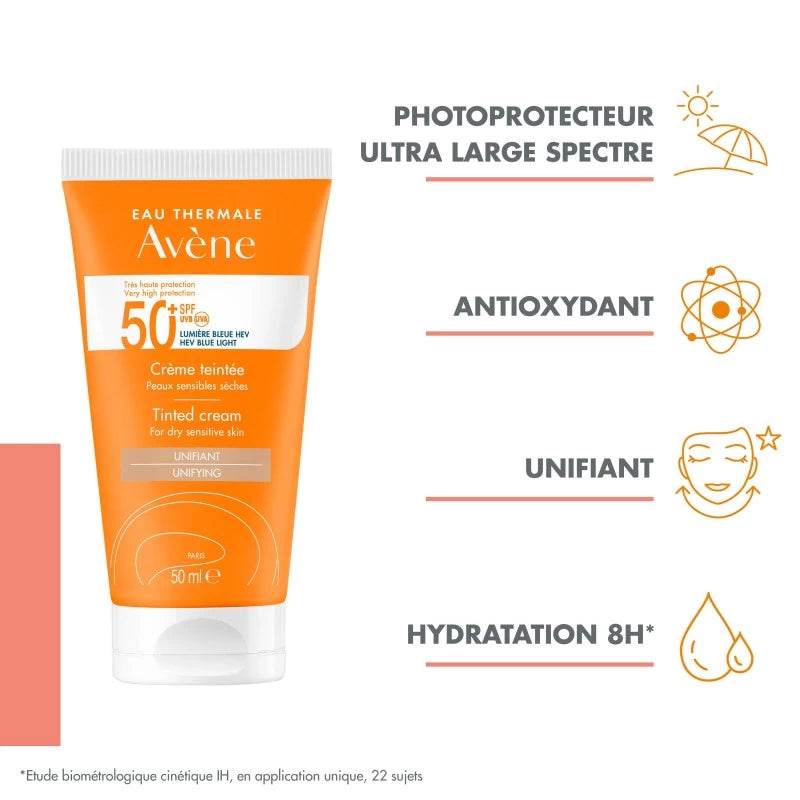 AVÈNE Crème Teintée SPF50+ 50ml - Protection Solaire & Teint Unifié - Image 3