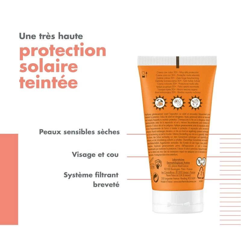 AVÈNE Crème Teintée SPF50+ 50ml - Protection Solaire & Teint Unifié - Image 4