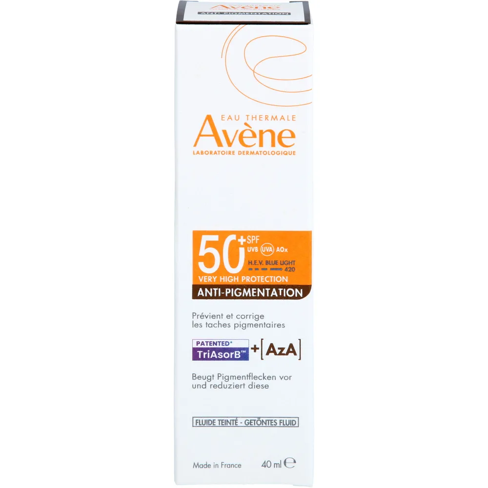 AVÈNE Solaire Anti-Pigmentation AZA SPF50+ 40ml Protection Très Haute Anti-Taches Peaux Sensibles