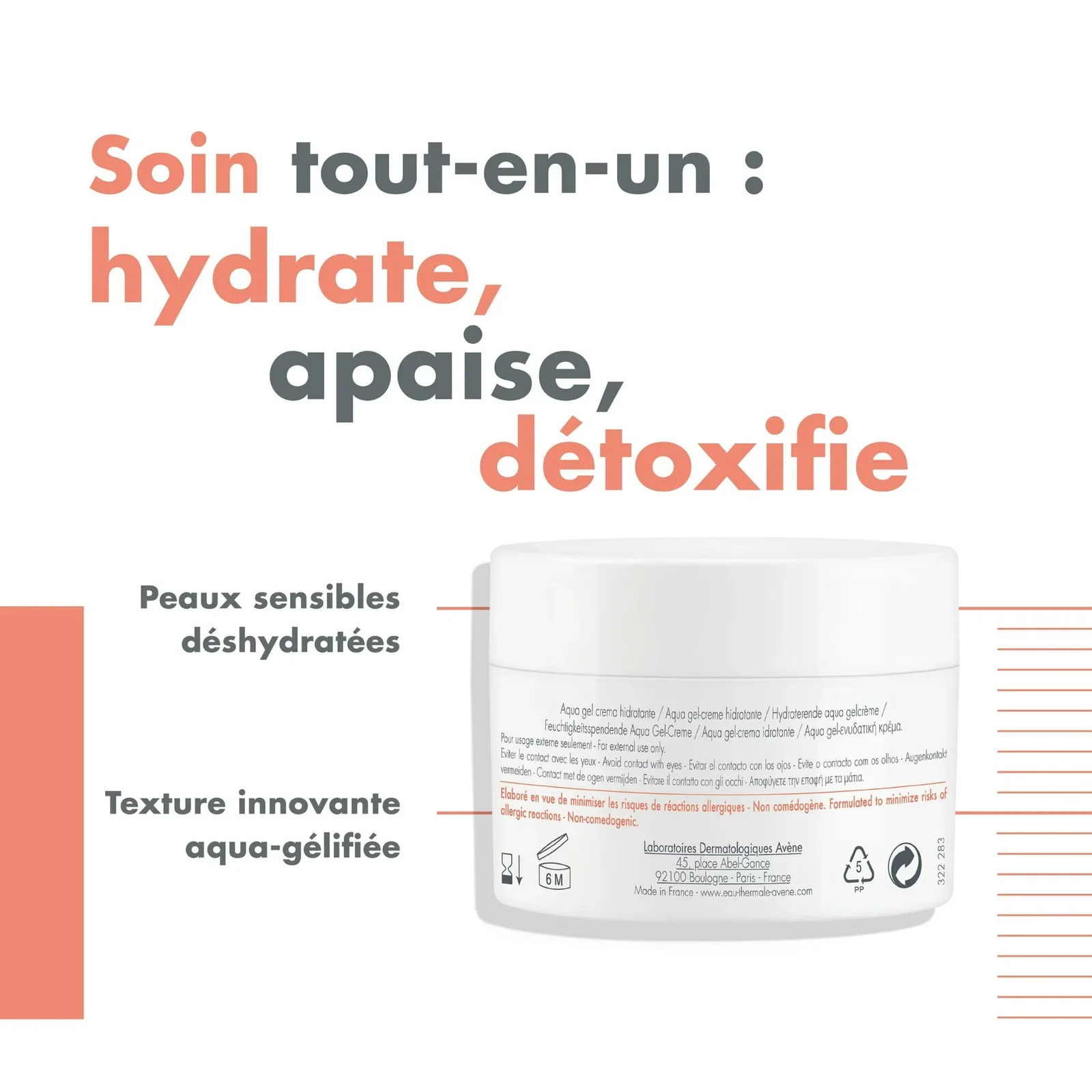 Avène Hydrance Aqua-Gel Crème Hydratant 50ml - Peaux Mixtes & Déshydratées - Image 5