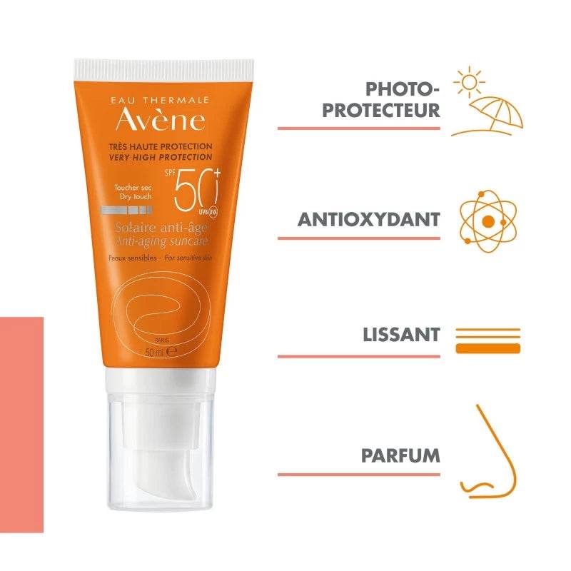 AVÈNE Solaire Anti-Âge SPF50+ 50ml - Protection & Prévention Photo-Vieillissement - Image 3