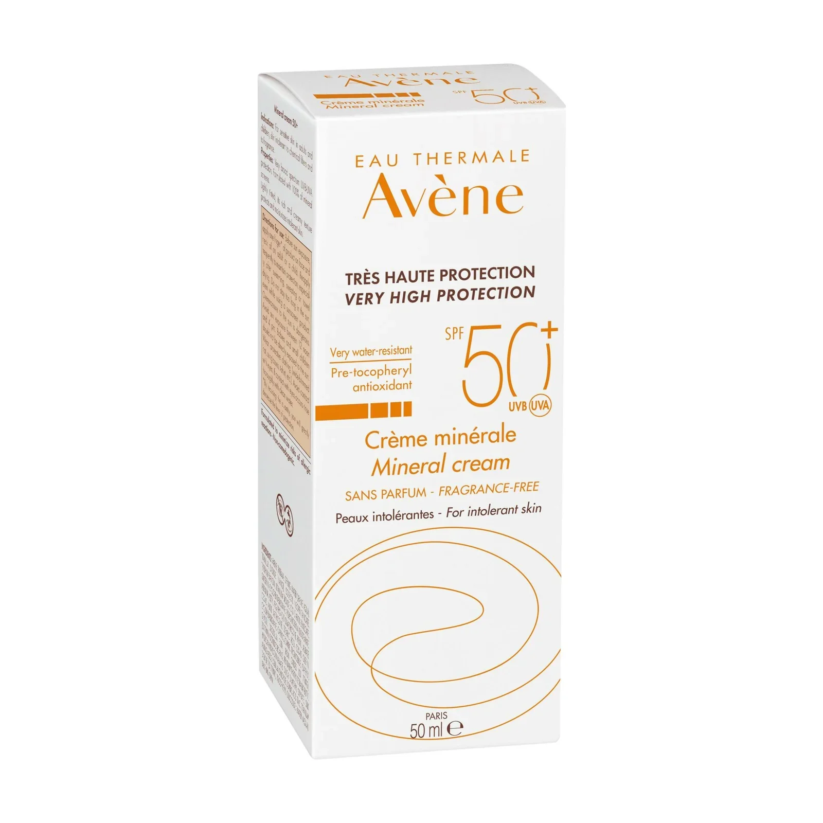 AVÈNE Très Haute Protection Crème Minérale SPF50+ 50ml - Peaux Intolérantes - Image 3