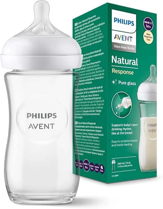 AVENT Biberon Verre Natural Response 260ml 1m+ + Totebag OFFERT | Black Friday