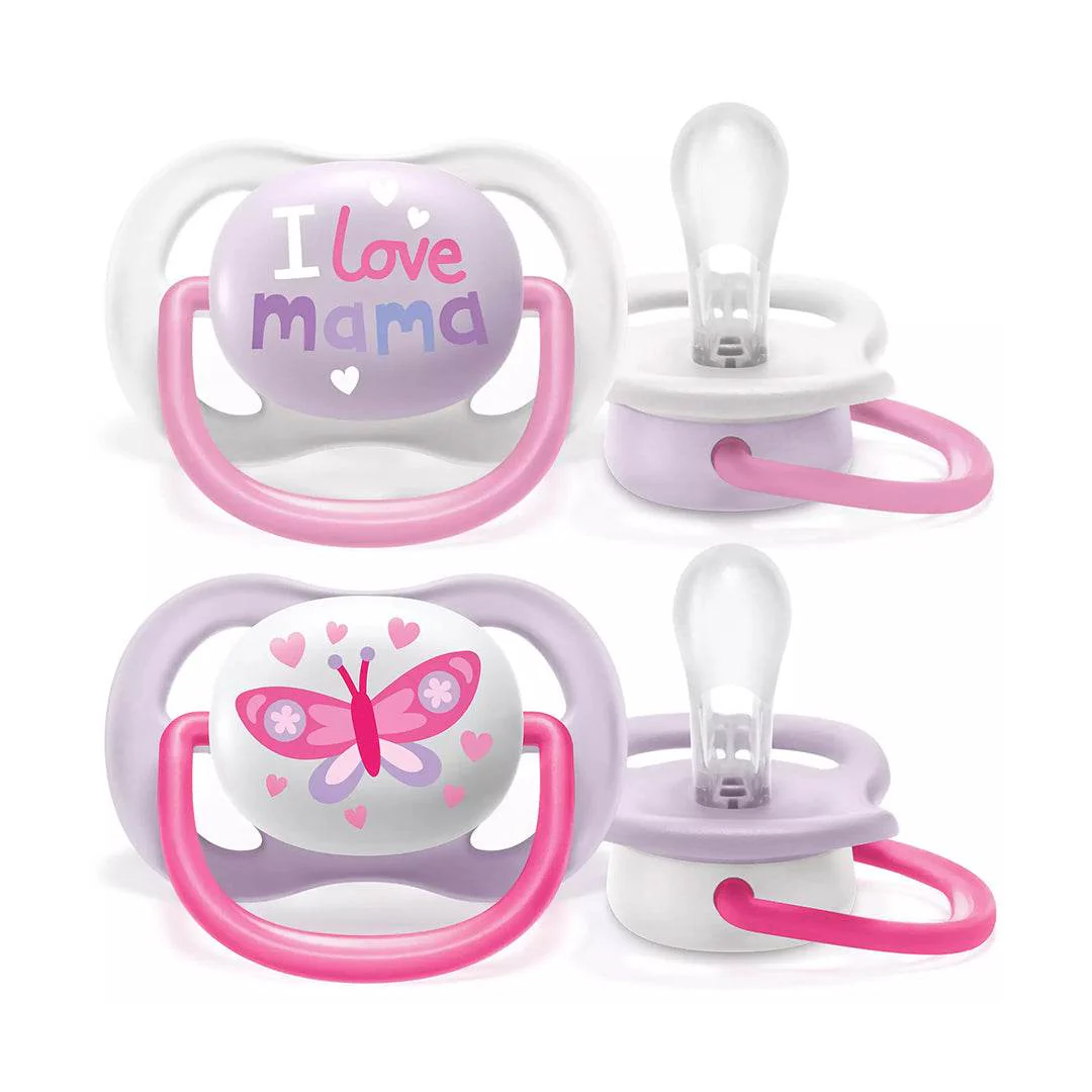 AVENT Sucettes Air Coll 0-6m Girl SCF080/02 Sucettes Ultra Air Fille - Image 2