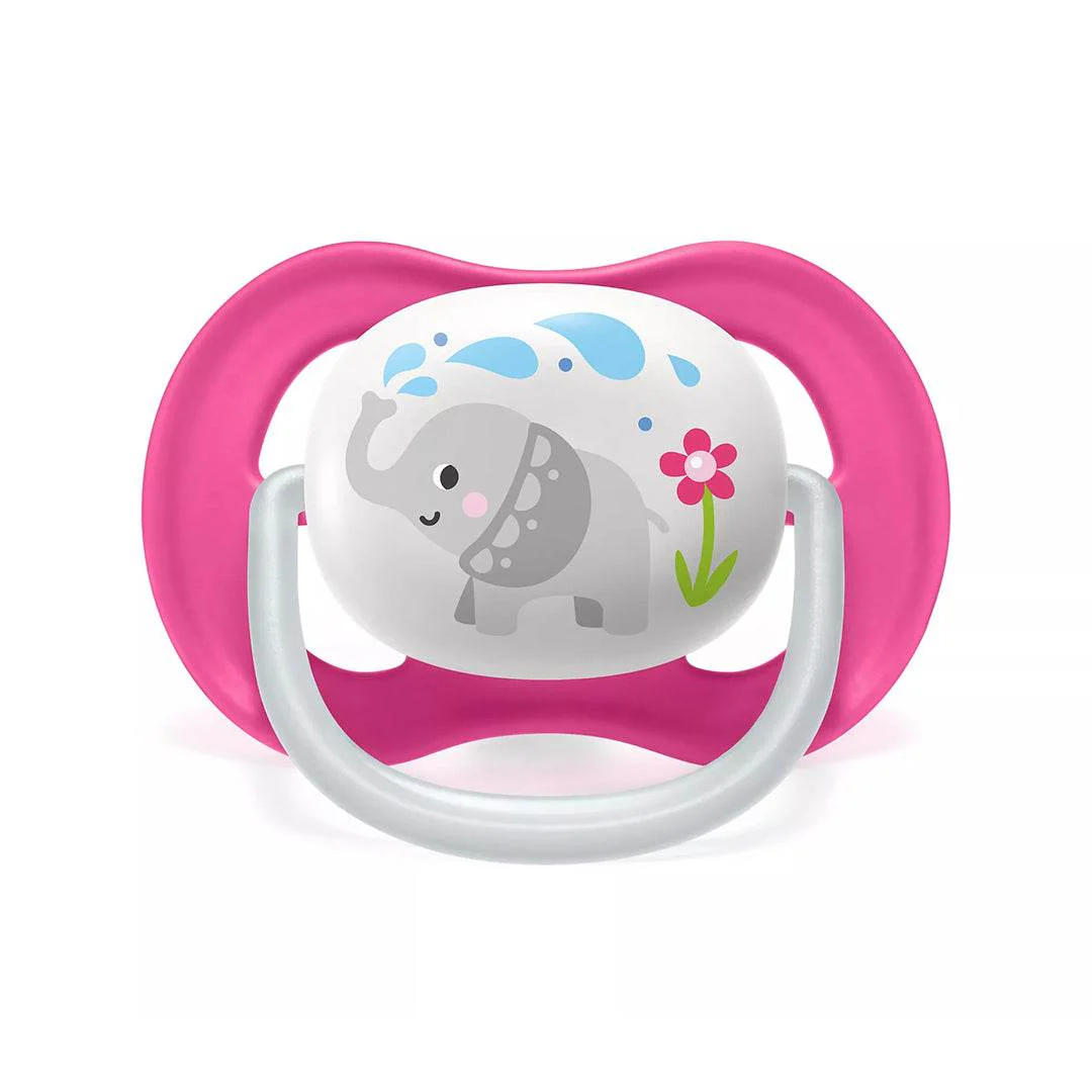 AVENT Sucettes Orthodontiques 6-18m Fille SCF080/08 Ultra Air Éléphant Pingouin - Image 3