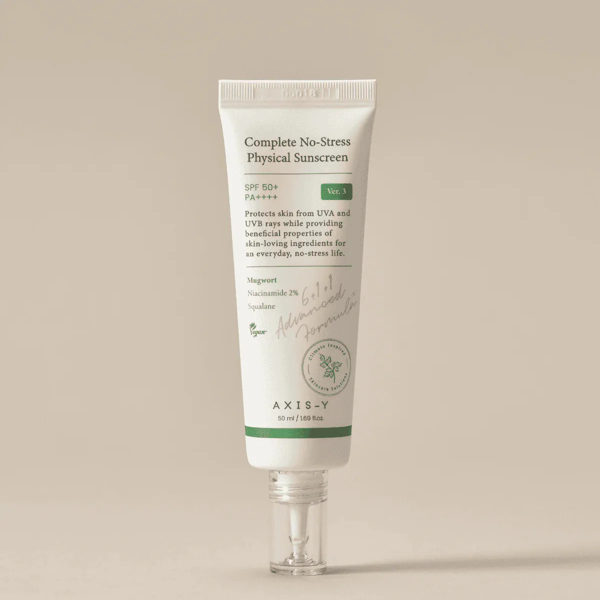 AXIS-Y Complete No-Stress Physical Sunscreen V.3 50ml Protection Minérale SPF50+