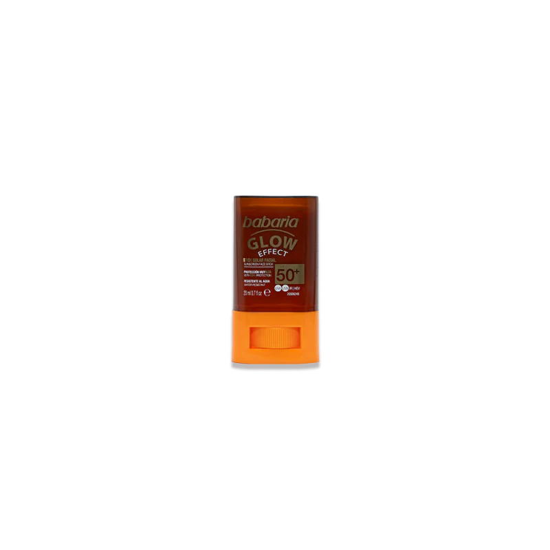 BABARIA Écran Solaire Stick Glow SPF50+ 20g Protection Solaire Très Haute Effet Lumineux