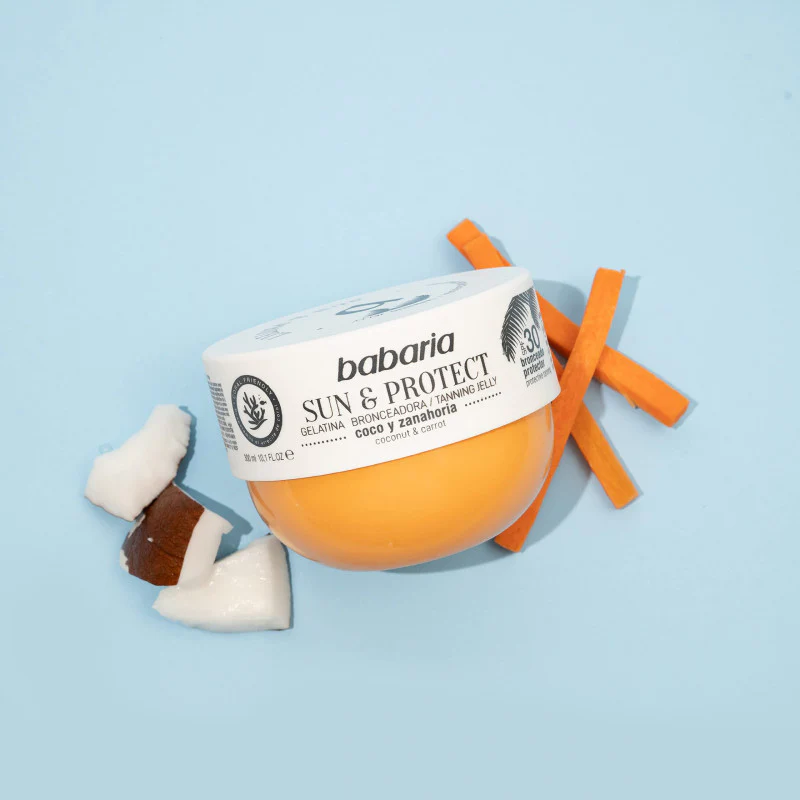 BABARIA Gelée Bronzante à la Carottine Reflet Soleil SPF 15 300ml Gelée Bronzage Activateur - Image 3