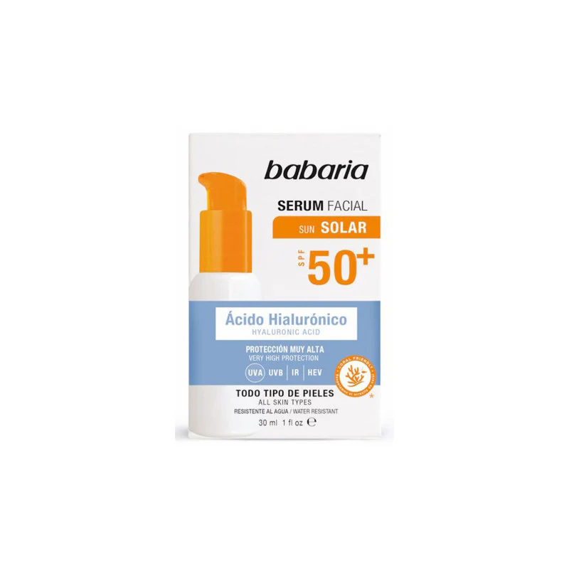 BABARIA Sérum Visage à l'Acide Hyaluronique SPF 50+ Sérum Anti-Âge Protection Solaire - Image 2