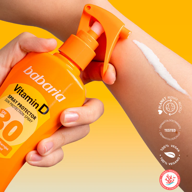 BABARIA Spray Protecteur Solaire SPF 30 Vitamine D 200ml Spray Protection Solaire Corps - Image 4