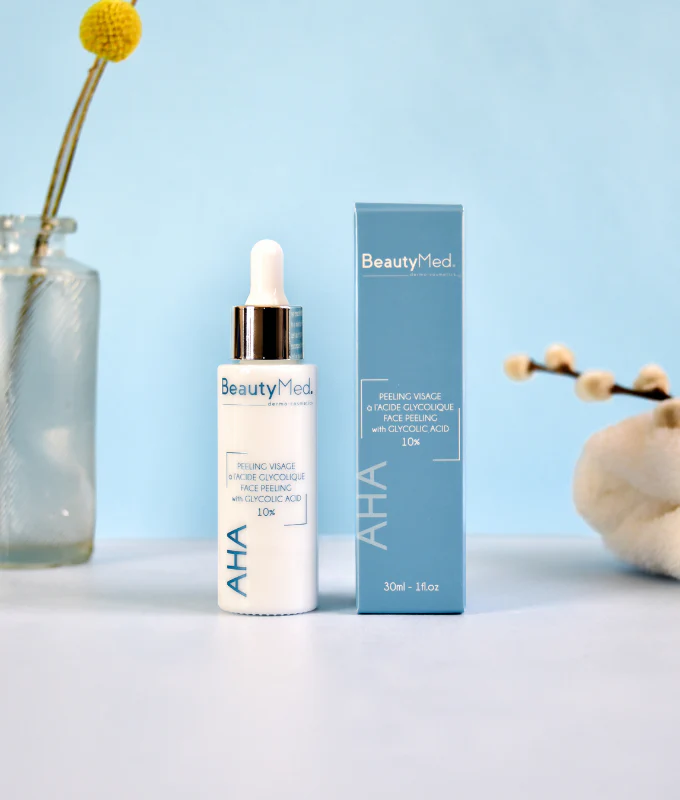 BEAUTY MED AHA Crème Peeling Visage Acide Glycolique 10% 30ml Exfoliant Anti-Âge Éclat Renouvellement Cellulaire - Image 3
