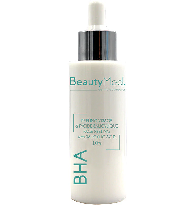 BEAUTY MED BHA Crème Peeling Visage Acide Salicylique 10% 30ml Exfoliant Anti-Imperfections Pores Affinés
