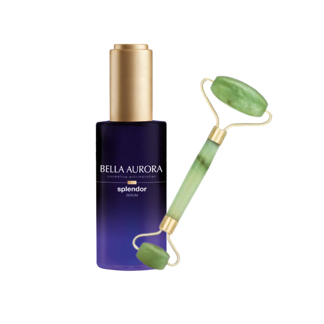 Bella Aurora Splendor Sérum Illuminateur Nuit 30ml Anti-Taches + Rouleau Jade