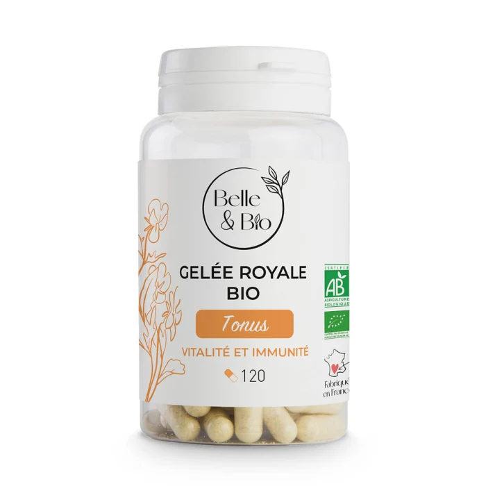 BELLE & BIO Gelée Royale Tonus Bio 120 Gélules Complément Alimentaire Énergie Vitalité Immunité
