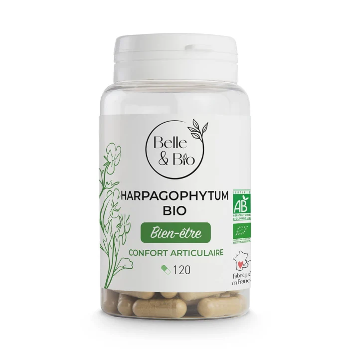 BELLE & BIO Harpagophytum Bio 120 Gélules Complément Alimentaire Articulations Mobilité Confort Articulaire
