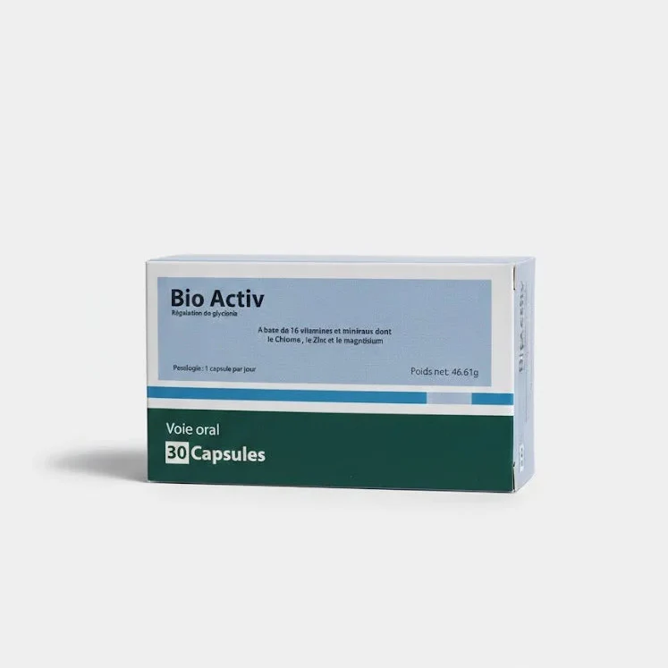 BIO ACTIV Régulation Glycémie 30 Capsules Contrôle Taux Sucre Métabolisme Glucidique