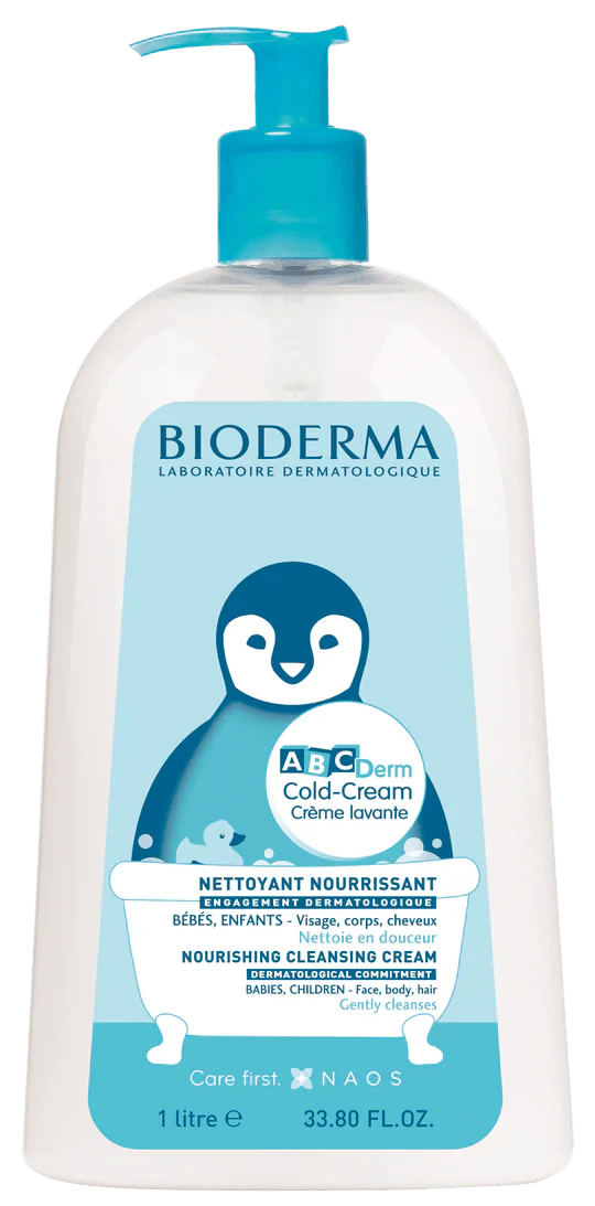 BIODERMA ABCDerm Cold-Cream Crème Lavante 1L - Nettoyant Surgras Bébés Format Familial - Image 4