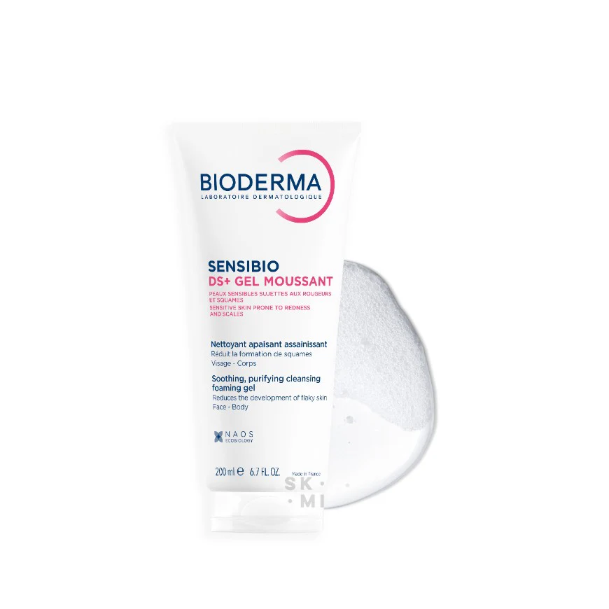 BIODERMA Sensibio DS+ Gel Nettoyant Anti-Rougeurs Peaux Sensibles 200ml