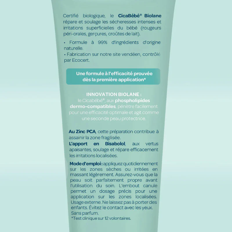BIOLANE CicaBébé Baume Réparateur Apaisant 40ml Baume Cicatrisant Irritations Bébé - Image 2