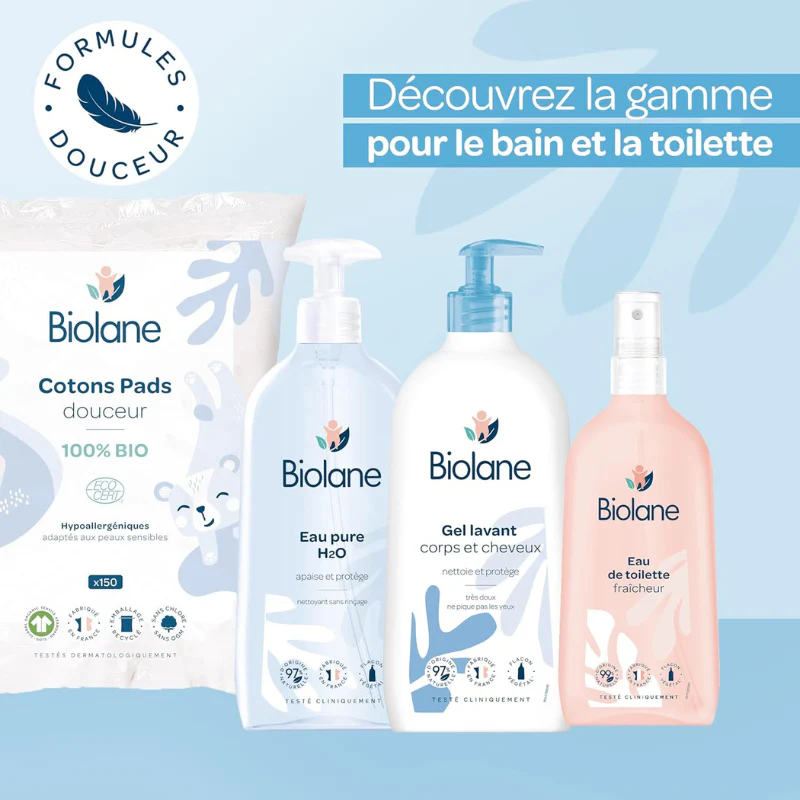 BIOLANE Gel Lavant Corps Et Cheveux 750ml Gel Nettoyant 2en1 Bébé Format Familial - Image 6