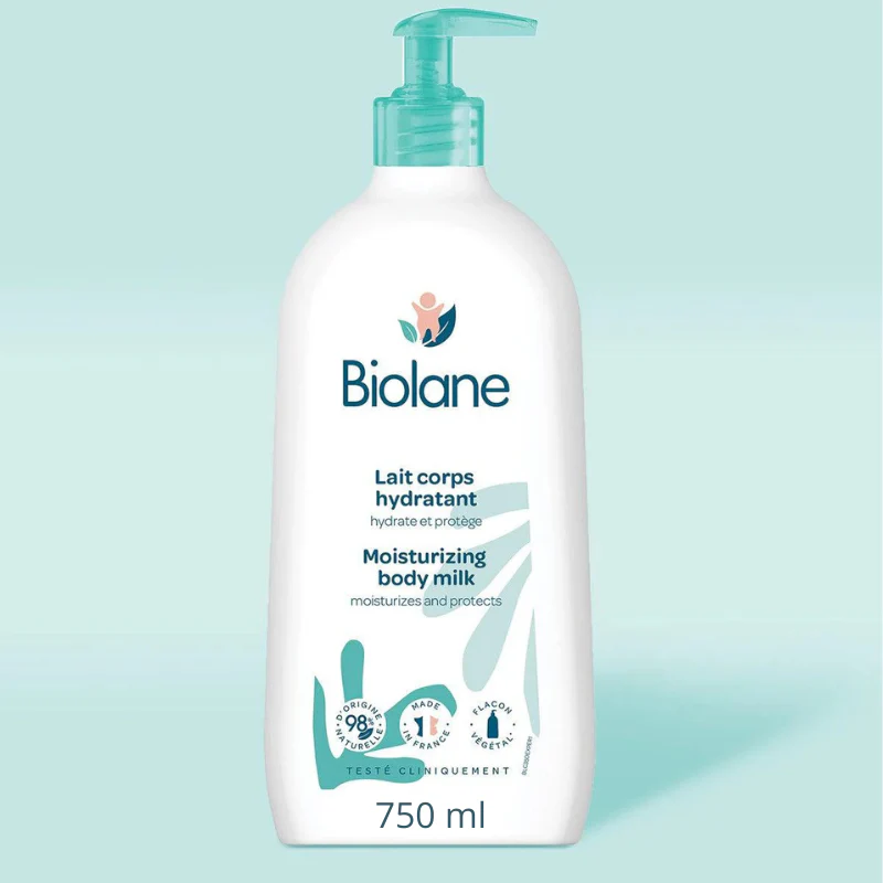 BIOLANE Lait Corps Hydratant 750ml Lait Hydratant Bébé Corps Douceur Format Familial - Image 2