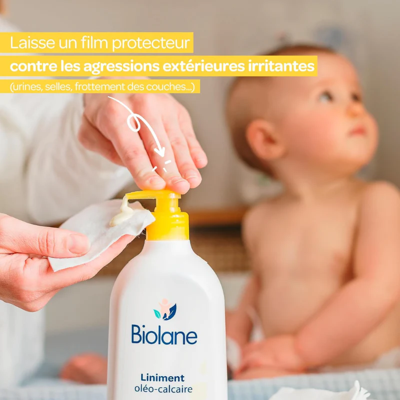 BIOLANE Liniment Oléo-Calcaire 700ml Liniment Change Bébé Nettoyage Siège Format Familial - Image 4