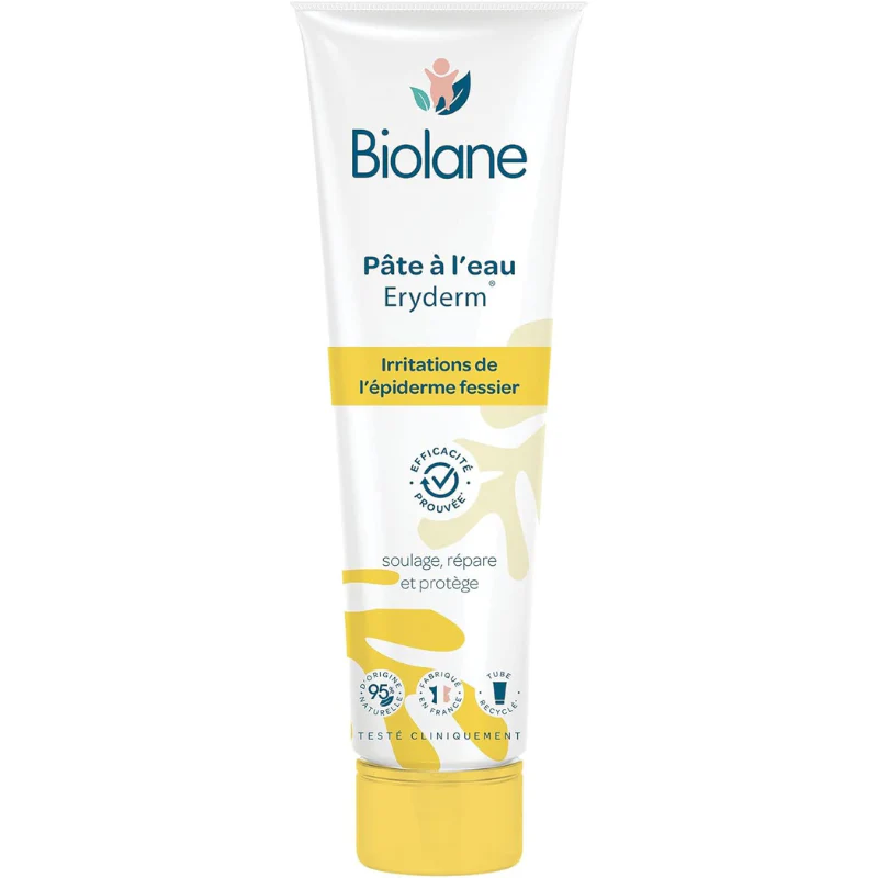 BIOLANE Pâte à l'Eau Eryderm 75ml Pâte Protectrice Siège Bébé Érythème Fessier