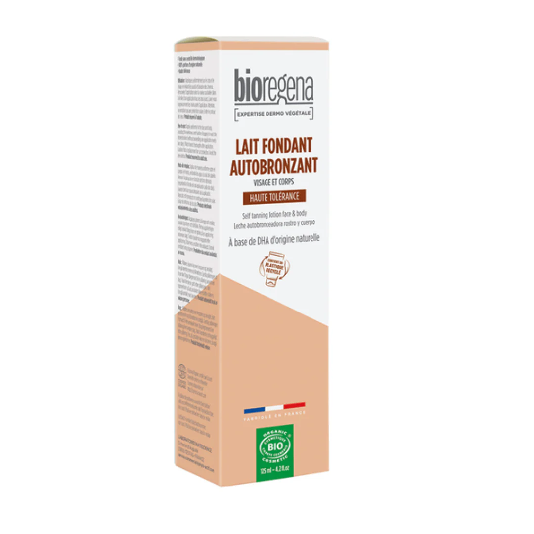 Bioregena Lait Fondant Autobronzant 125ml Soin Corps Autobronzant Naturel Bio Hâle Progressif Hydratant