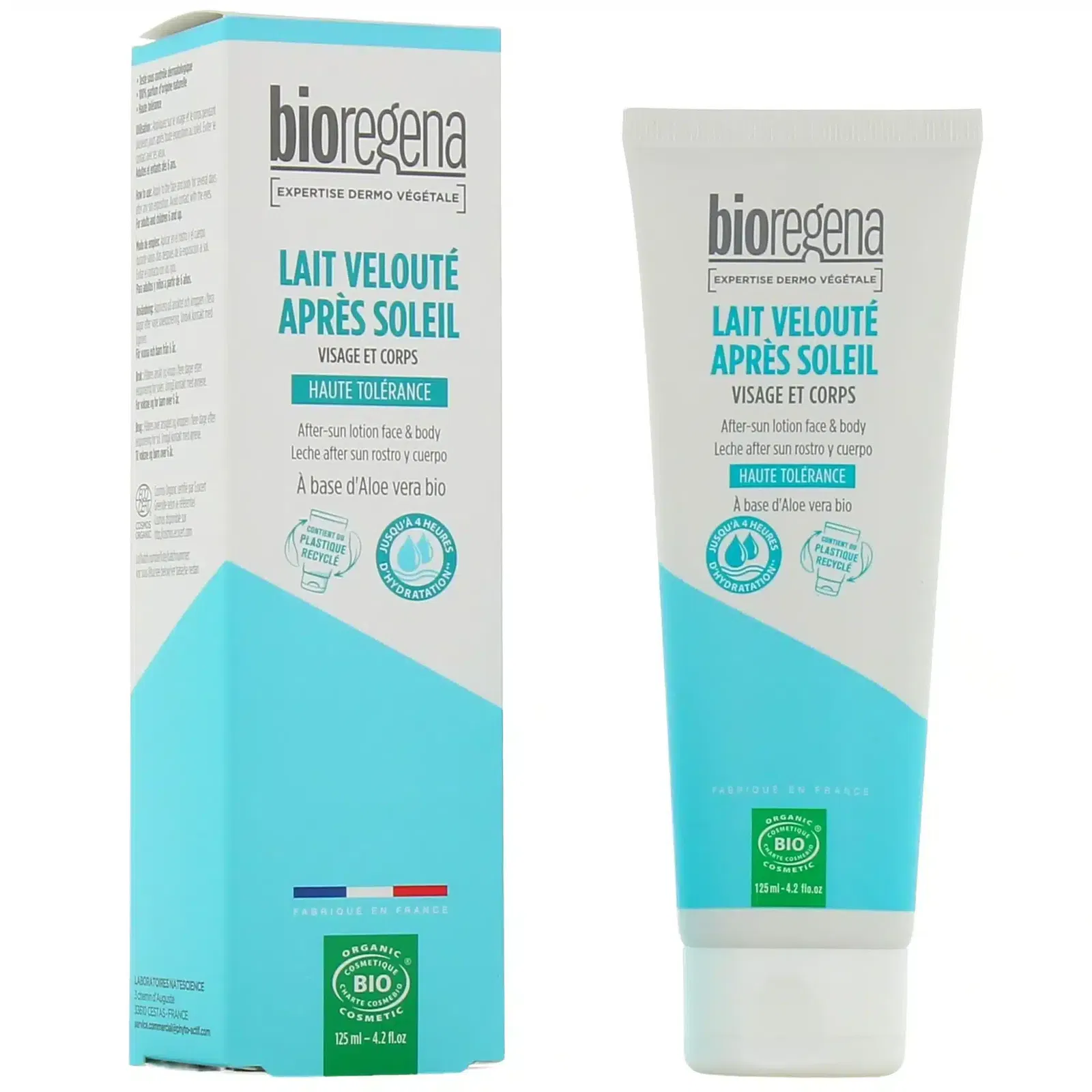 Bioregena Lait Velouté Après Soleil 125ml Soin Corps Après-Soleil Naturel Bio Hydratant Réparateur Apaisant - Image 3