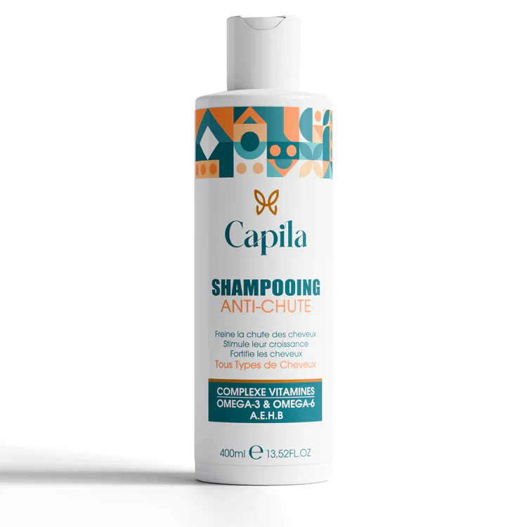 CAPILA Shampooing Anti-Chute 400ml Fortifiant Croissance Cheveux Racines Format Familial
