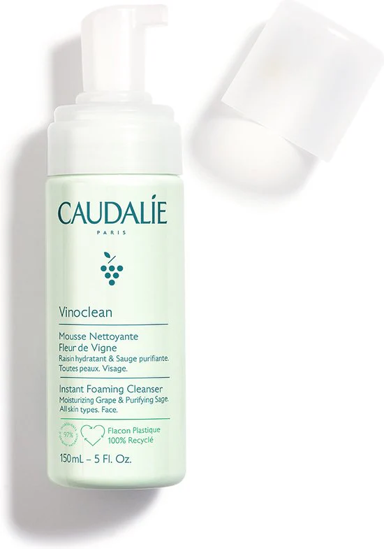 CAUDALIE Vinoclean Duo Mousse Nettoyante Fleur de Vigne 150ml Nettoyage Doux Vegan